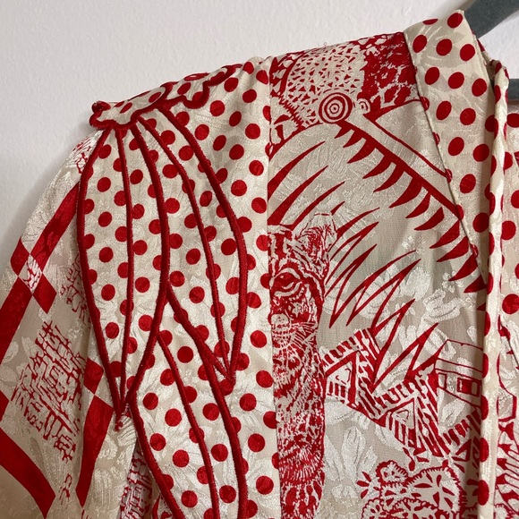 Diane Fries Red & White Vintage Dress - Picture 4 of 9